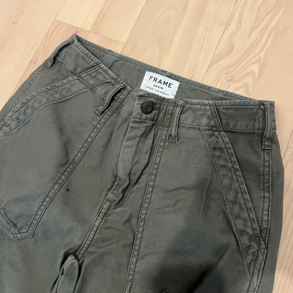 Frame Denim Olive Green Pants